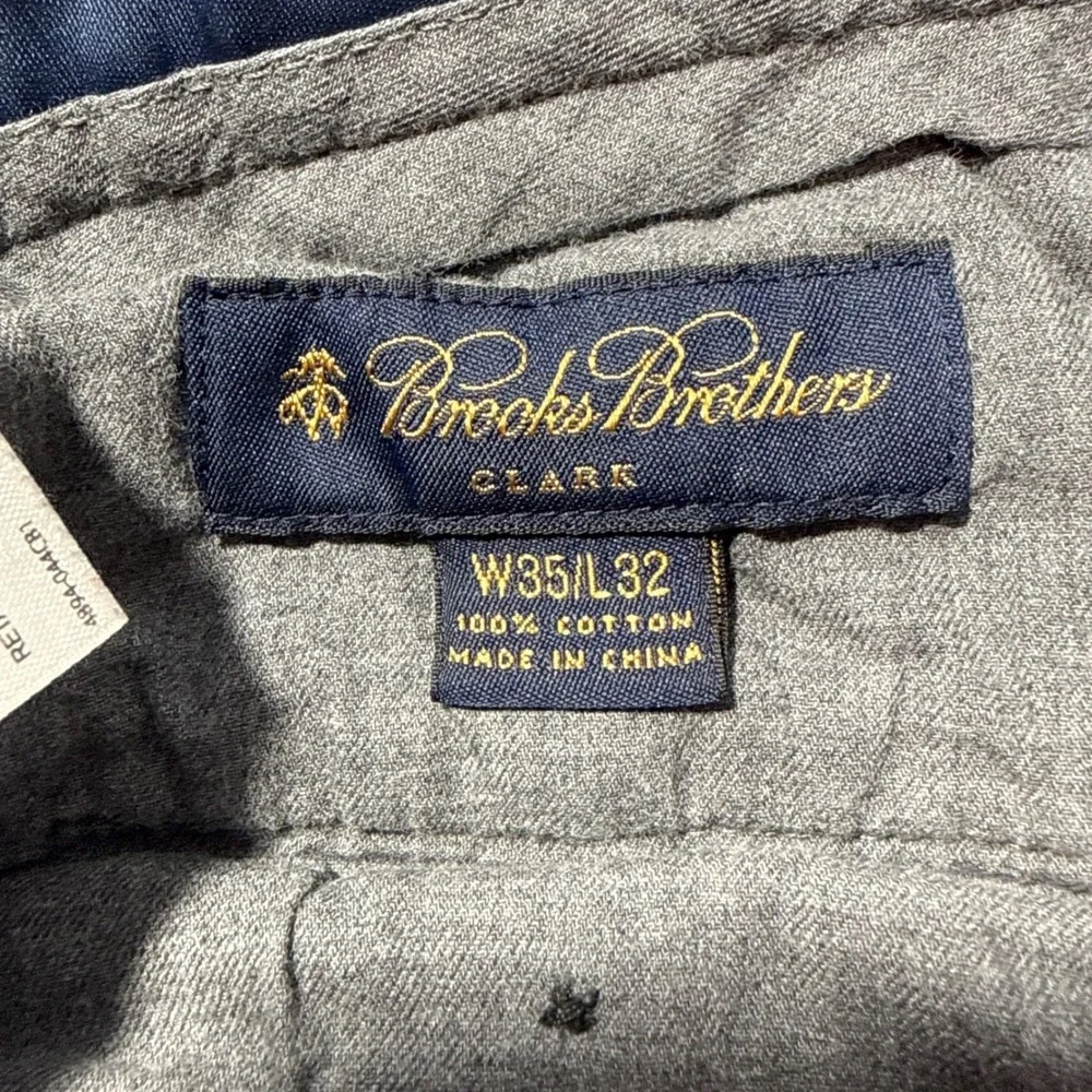 Brooks Brothers Corduroy Pants Mens 35x32 Brown Excellent Clark Fit Cotton